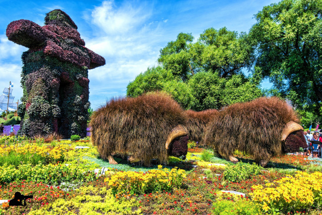 Обои картинки фото разное, садовые и парковые скульптуры, красиво, пейзаж, природа, парк, скульптура, цветочная, фигура