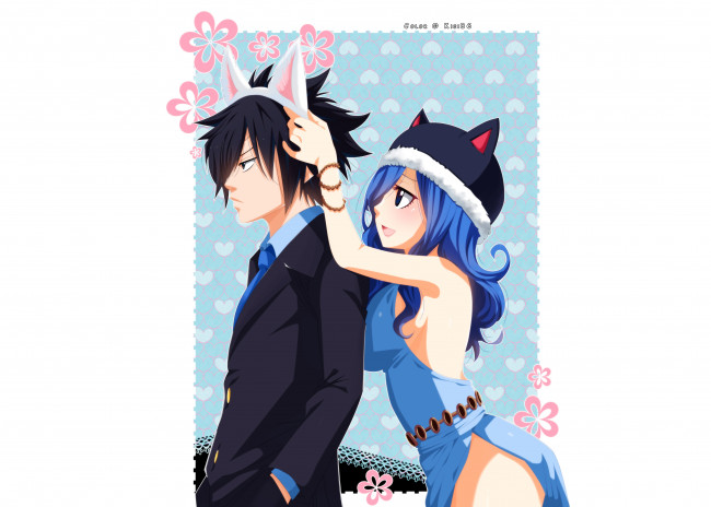 Обои картинки фото аниме, fairy tail, хвост, феи