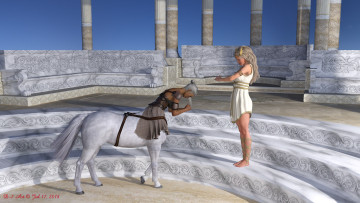 обоя 3д графика, эльфы , elves, взгляд, фон, эльфийка