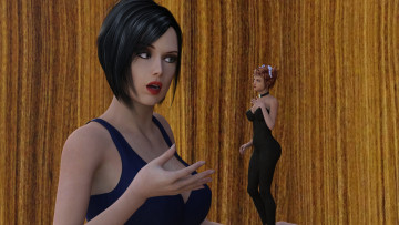 Картинка 3д+графика фантазия+ fantasy фон взгляд девушки