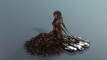 Картинка 3д+графика фантазия+ fantasy фон взгляд девушка