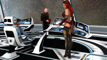 Картинка 3д+графика фантазия+ fantasy фон взгляд девушки