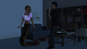 Картинка 3д+графика существа+ creatures фон взгляд девушка