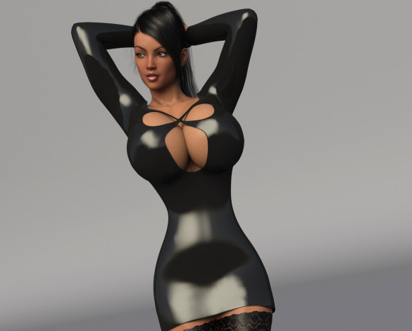 Обои картинки фото 3д графика, люди , people, фон, девушка, взгляд