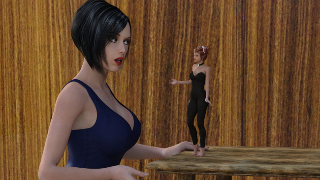 Обои картинки фото 3д графика, фантазия , fantasy, фон, взгляд, девушки