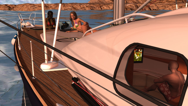 Обои картинки фото 3д графика, фантазия , fantasy, фон, взгляд, девушки