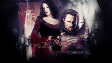 Картинка кино+фильмы the+lord+of+the+rings +the+return+of+the+king оружие фон мужчина девушка