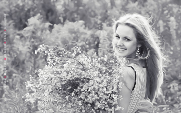 Картинка календари компьютерный+дизайн букет природа женщина улыбка девушка растение calendar 2019