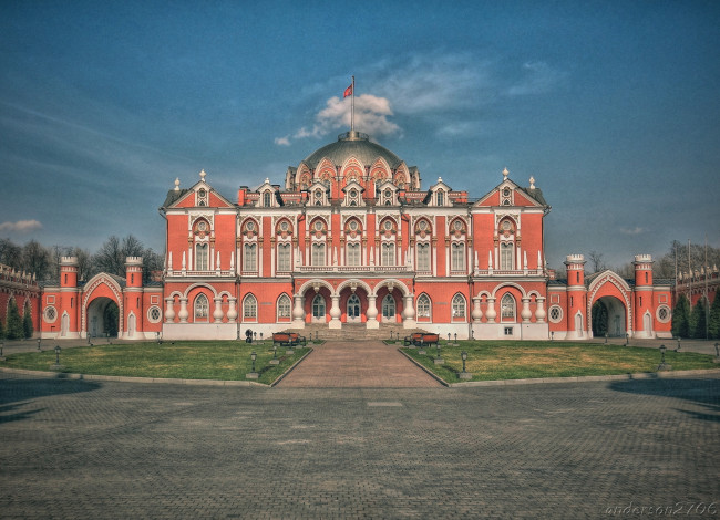 Обои картинки фото петровский путевой дворец, города, москва , россия, москва, дворец, петровский, путевой