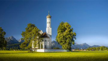 Картинка st+coloman+church schwangau bavaria города -+католические+соборы +костелы +аббатства st coloman church
