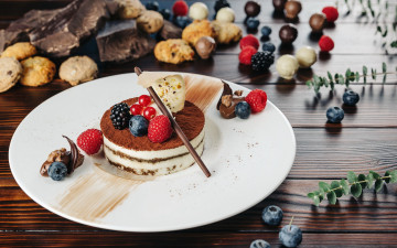 Картинка еда пирожные +кексы +печенье ягоды пирожное малина