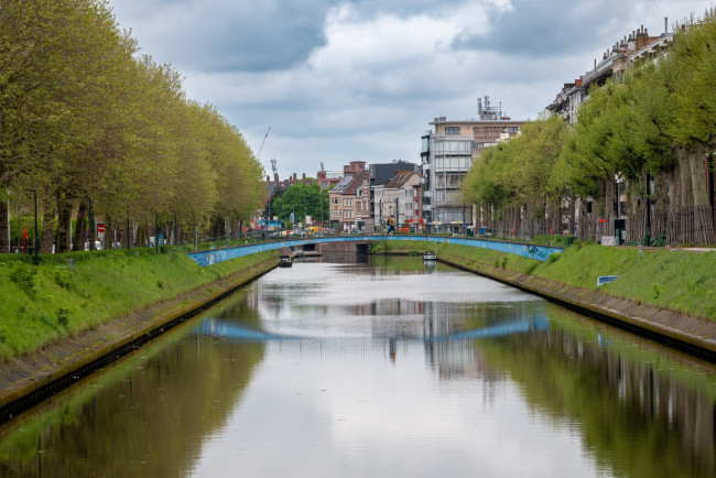 Обои картинки фото города, гент , бельгия, канал, мост