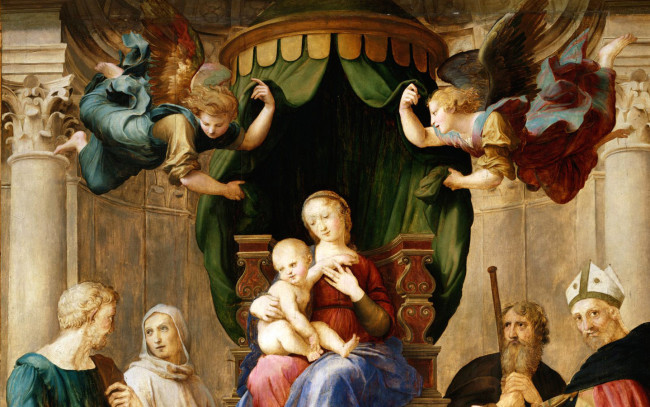 Обои картинки фото рисованные, raffaello, santi