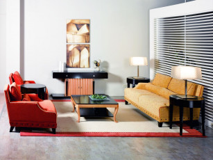 обоя интерьер, гостиная