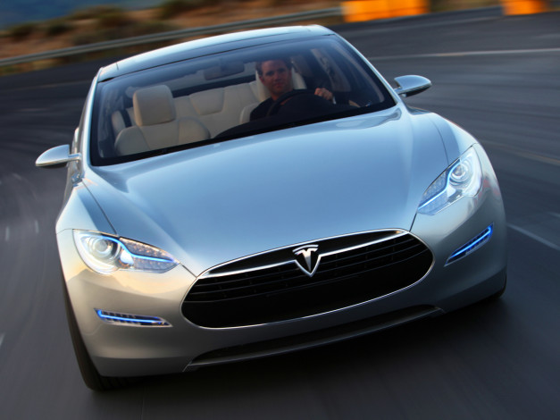 Обои картинки фото автомобили, tesla