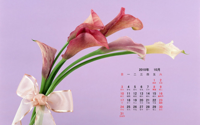 Обои картинки фото календари, цветы