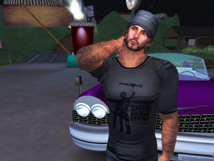 Картинка 3д графика people люди кепка авто