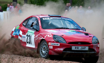 Картинка спорт авторалли форд красный