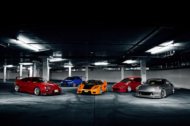 Обои картинки фото автомобили, разные, вместе, tuning