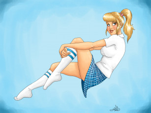 Картинка рисованные люди фон девушка взгляд