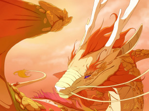 Картинка рисованные животные +сказочные +мифические фон дракон