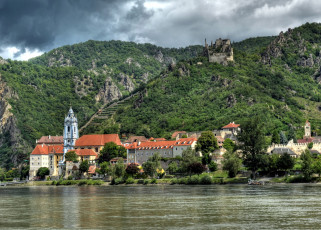 Картинка россац-арнсдорф+австрия города -+улицы +площади +набережные россац-арнсдорф австрия дома река набережная замок