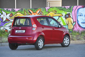 обоя автомобили, suzuki, splash, za-spec, 2014г, красный