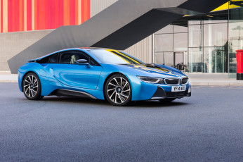Картинка 2015+bmw+i8 автомобили bmw синий бмв