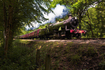 Картинка техника паровозы дорога железная рельсы паровоз