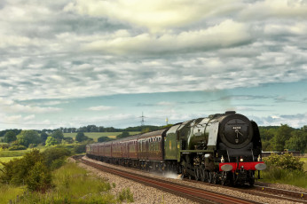 Картинка техника паровозы паровоз рельсы железная дорога