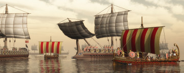 Картинка 3д+графика армия+ military парусники море греки