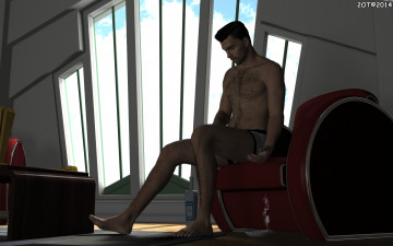 Картинка 3д+графика люди+ people взгляд мужчина