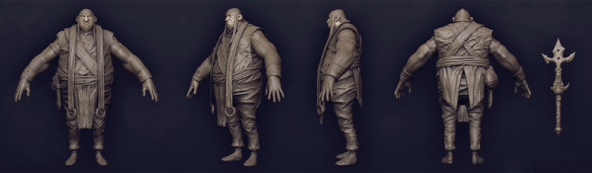 Обои картинки фото 3д графика, _science fiction, фон, орк