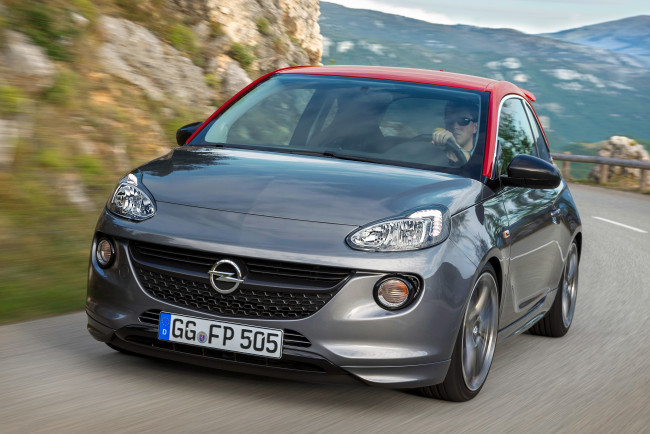 Обои картинки фото автомобили, opel, 2015г, adam, s, серый