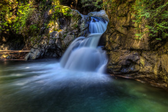 Картинка природа водопады водопад река лес