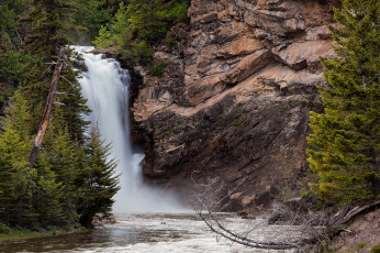 Картинка природа водопады водопад река лес