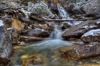 Картинка природа водопады лес река водопад