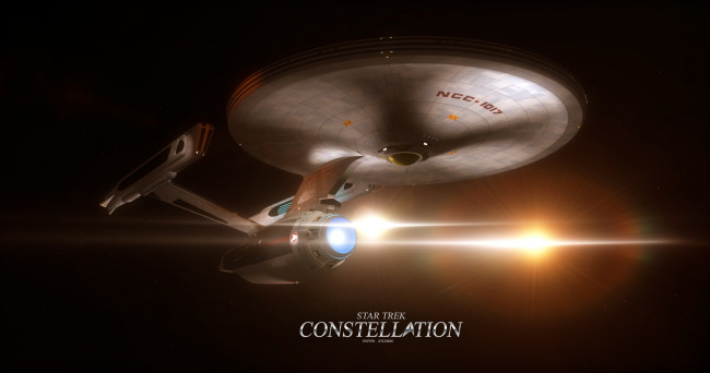Обои картинки фото видео игры, star trek constellation, полет, космический, корабль, вселенная