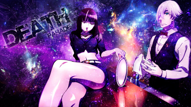 Обои картинки фото аниме, death parade, парад, смерти, деким, бармен, девушка