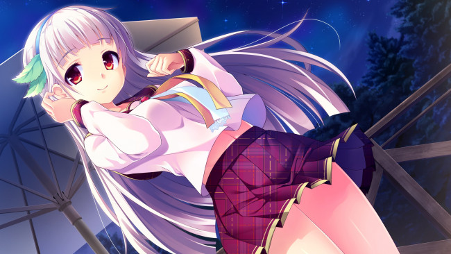 Обои картинки фото аниме, unknown,  другое, зонт, девочка, chiri, atlanta, himekami, ayame, watashi, ga, suki, nara