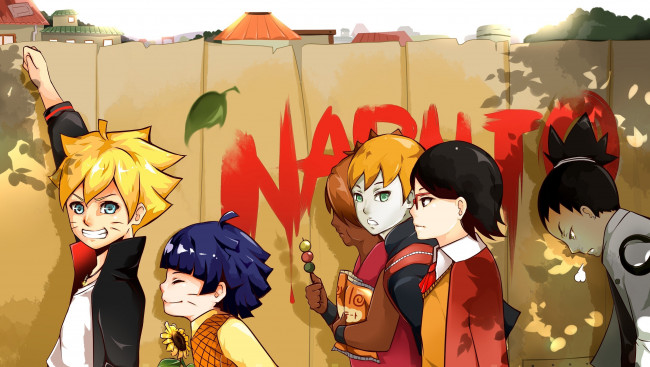 Обои картинки фото аниме, naruto, inojin, yamanaka, shikadai, nara, boruto, uzumaki, chouchou, akimichi, gaiden, nanadaime, hokage, to, akairo, no, hanatsuzuki, hiamwari, sarada, uchiha