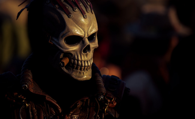 Обои картинки фото разное, маски,  карнавальные костюмы, костюм, фон, стиль, маска, сигара, череп