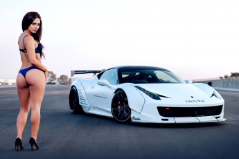 Картинка автомобили -авто+с+девушками ferrari