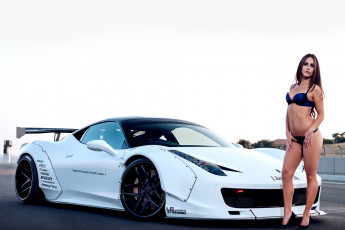 Картинка автомобили -авто+с+девушками ferrari