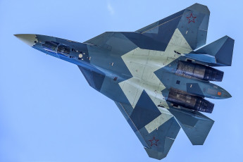 Картинка su-57+ t-50+pak-fa авиация боевые+самолёты истребитель