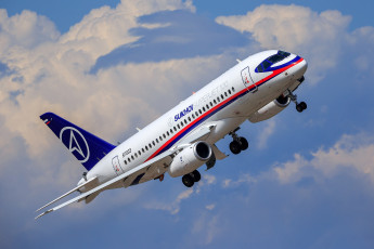 Картинка sukhoi+superjet+100 авиация пассажирские+самолёты авиалайнер