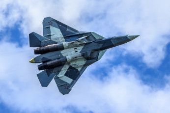 Картинка su-57+ t-50+pak-fa авиация боевые+самолёты истребитель