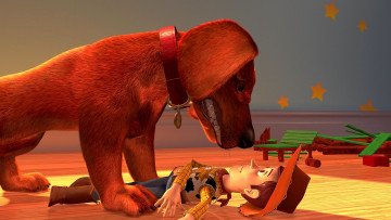 обоя мультфильмы, toy story 2, ковбой, ошейник, собака