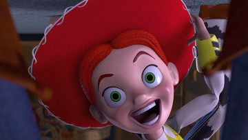 обоя мультфильмы, toy story 2, шляпа, лицо, девушка, игрушка