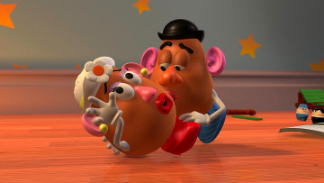 обоя мультфильмы, toy story 2, шляпа, ромашка, поцелуй, звезда